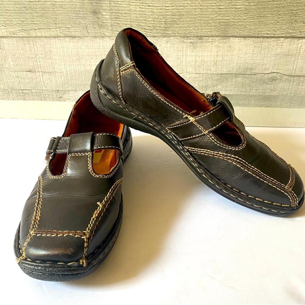 Easy Street Mary Jane Upper Leather black shoes Loafers (9)